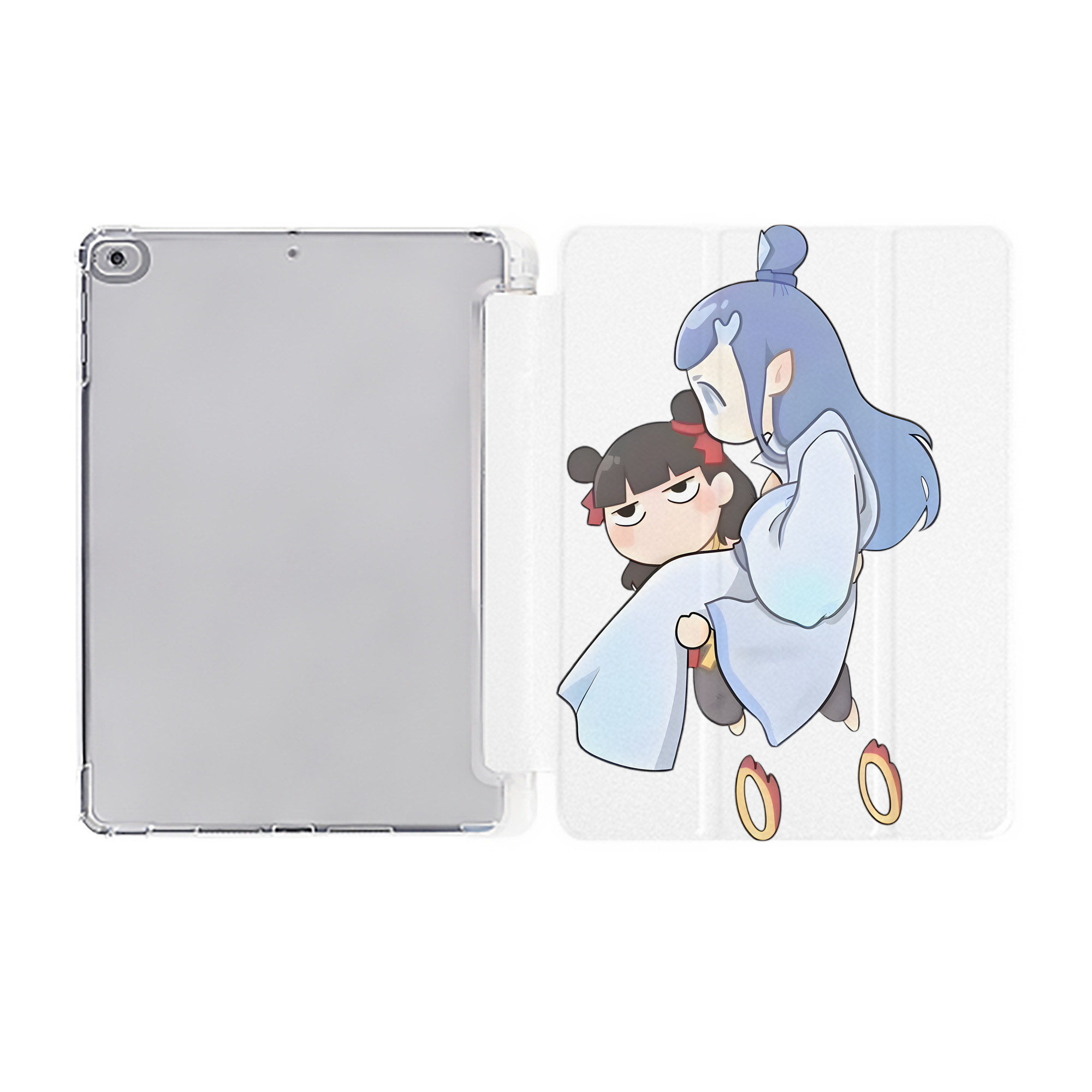 （画像用） Ne Zha 2 ナタ 魔童の大暴れ IPad ケース ペン収納付き 三つ折りスタンド PUレザー×シリコン 対応機種9.5/10.5/10.9インチ